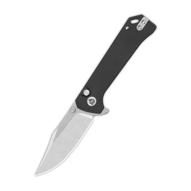 QSP Grebe Button Lock Folding Knife Black