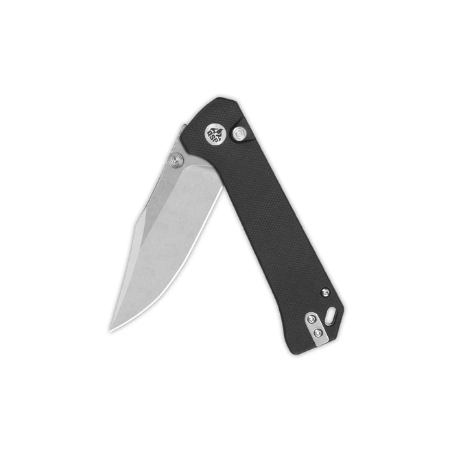 QSP Grebe Button Lock Folding Knife Black